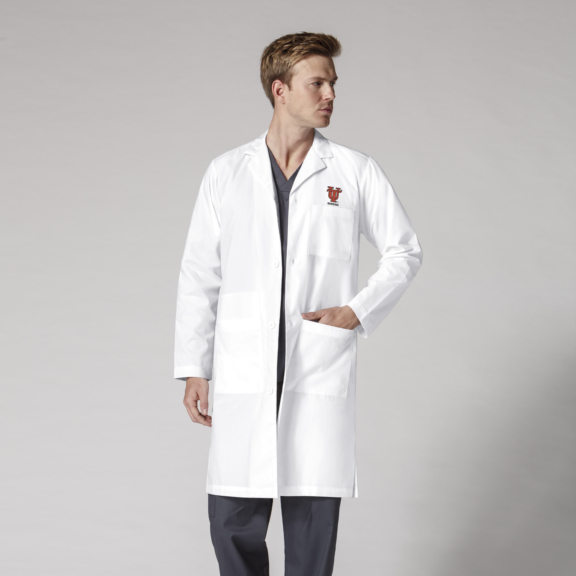 TUT8 Nursing Mens Long Lab Coat University of Tampa Official