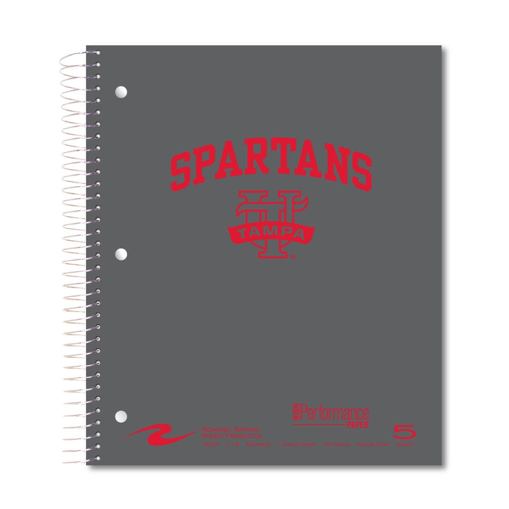 Roaring Premium 5 Subject Notebook, 8.5x11 College Ruled 20lb Paper, Pressboard Foil Cover