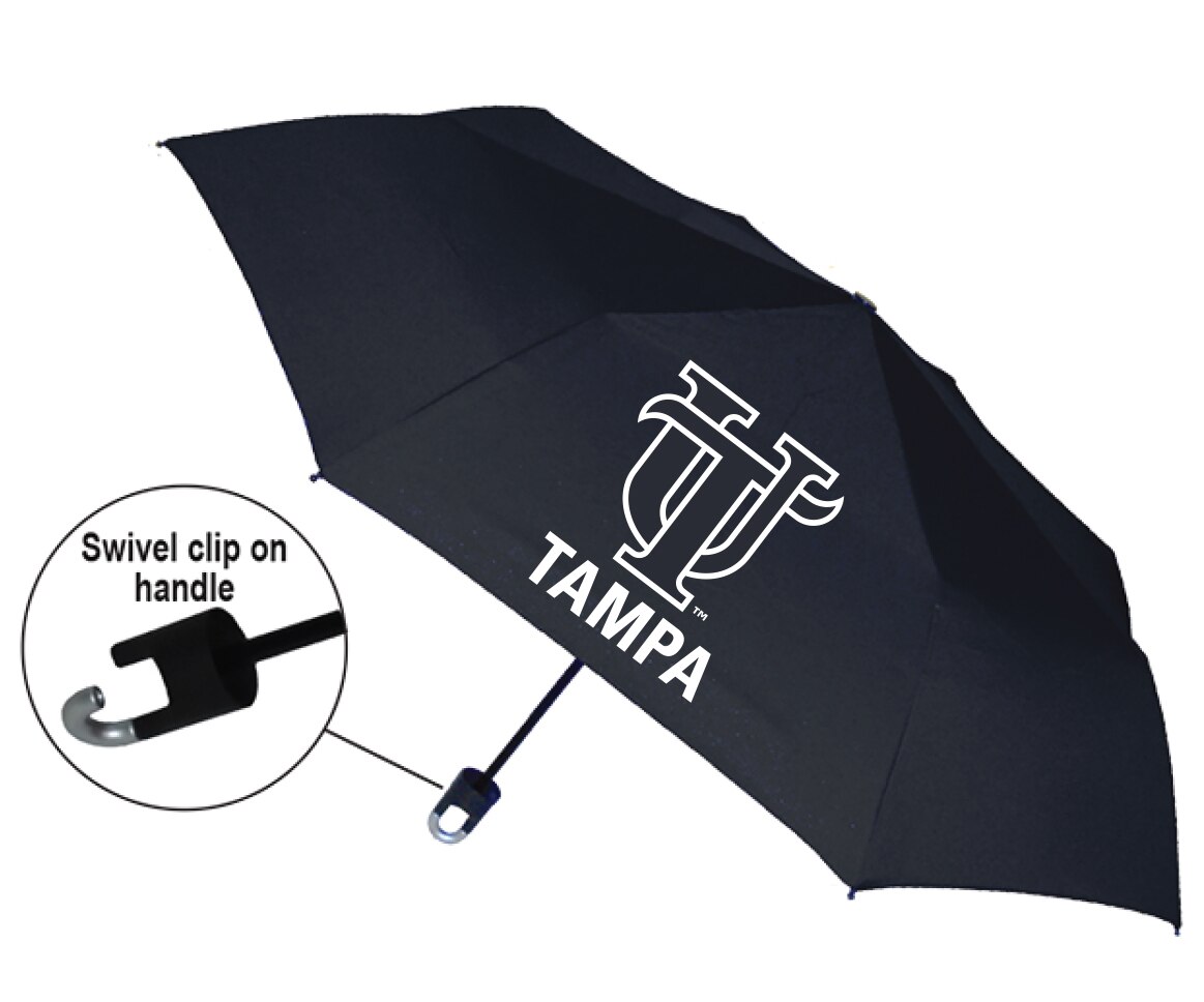 "Storm Clip" Mini Folding Emblematic Solid Umbrella 42" Coverage