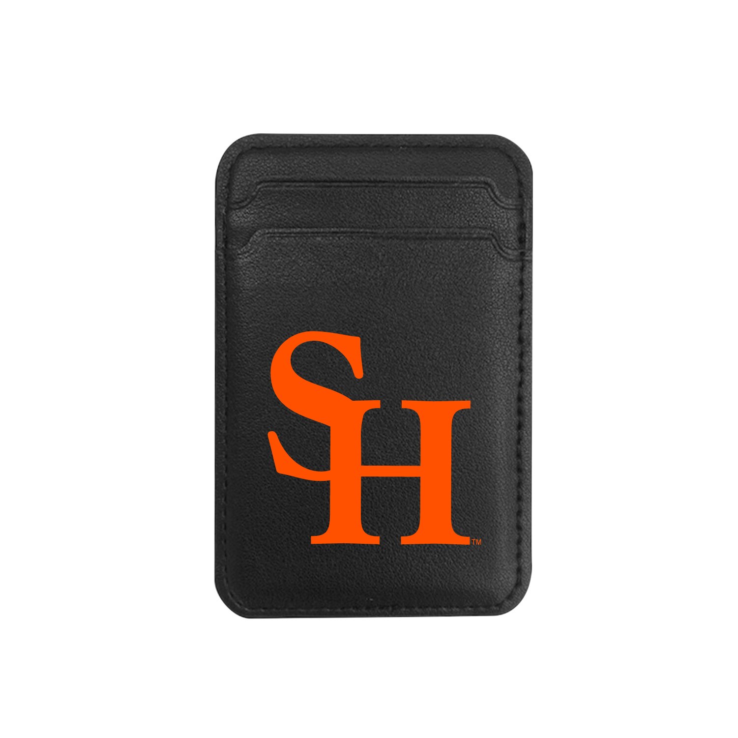 Sam Houston State University V3 - Leather Wallet Sleeve (Top Load, Mag Safe), Black, Classic V1