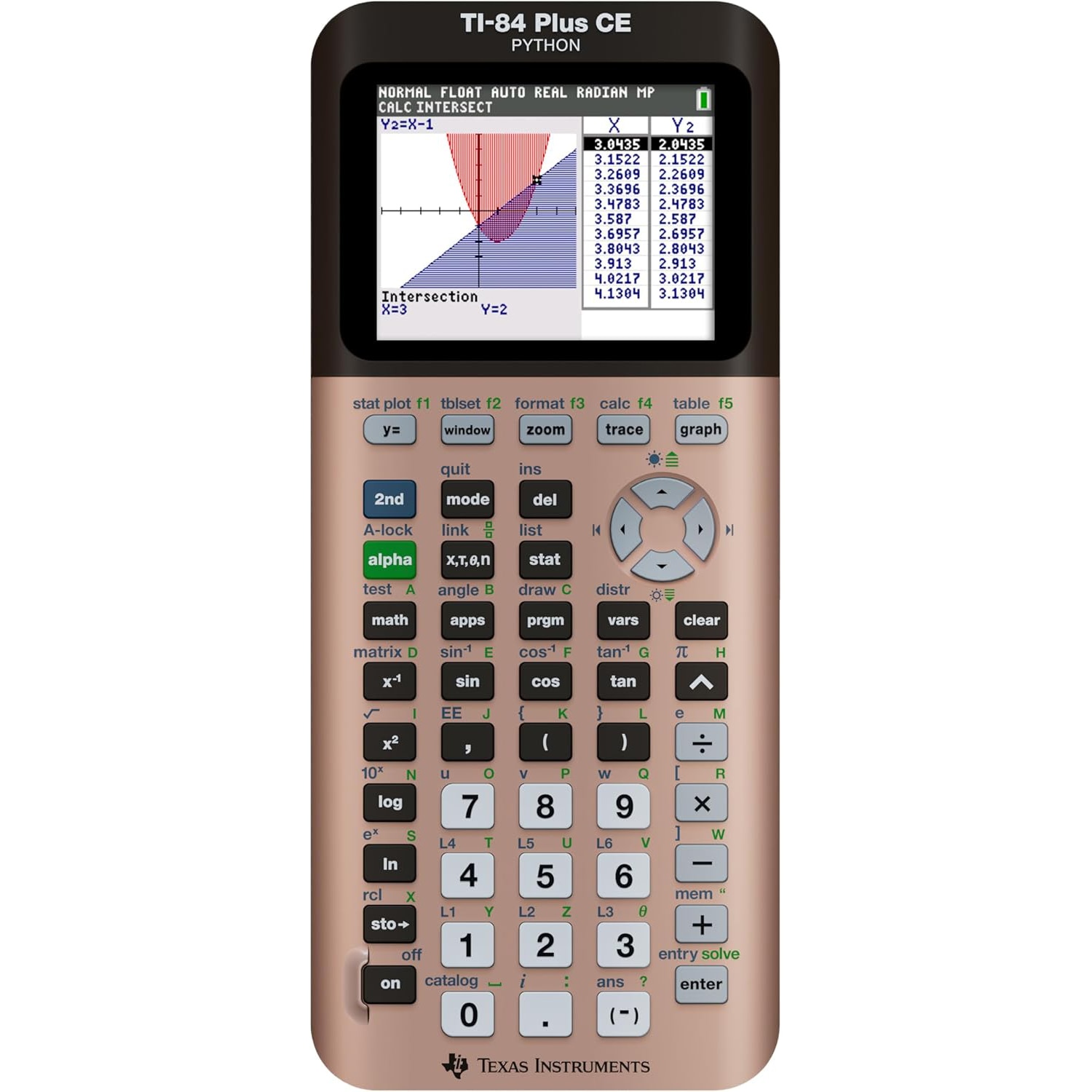 Texas Instruments TI-84 Plus CE Graphing Calculator (Rose Gold)