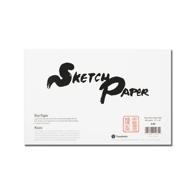 Yasutomo Sumi-E Painting & Sketch Pad, Kozo, 12" x 17.5"