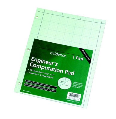 Ampad Double Sheet Writing Pads Green Tint Law Rule 100 Shpd