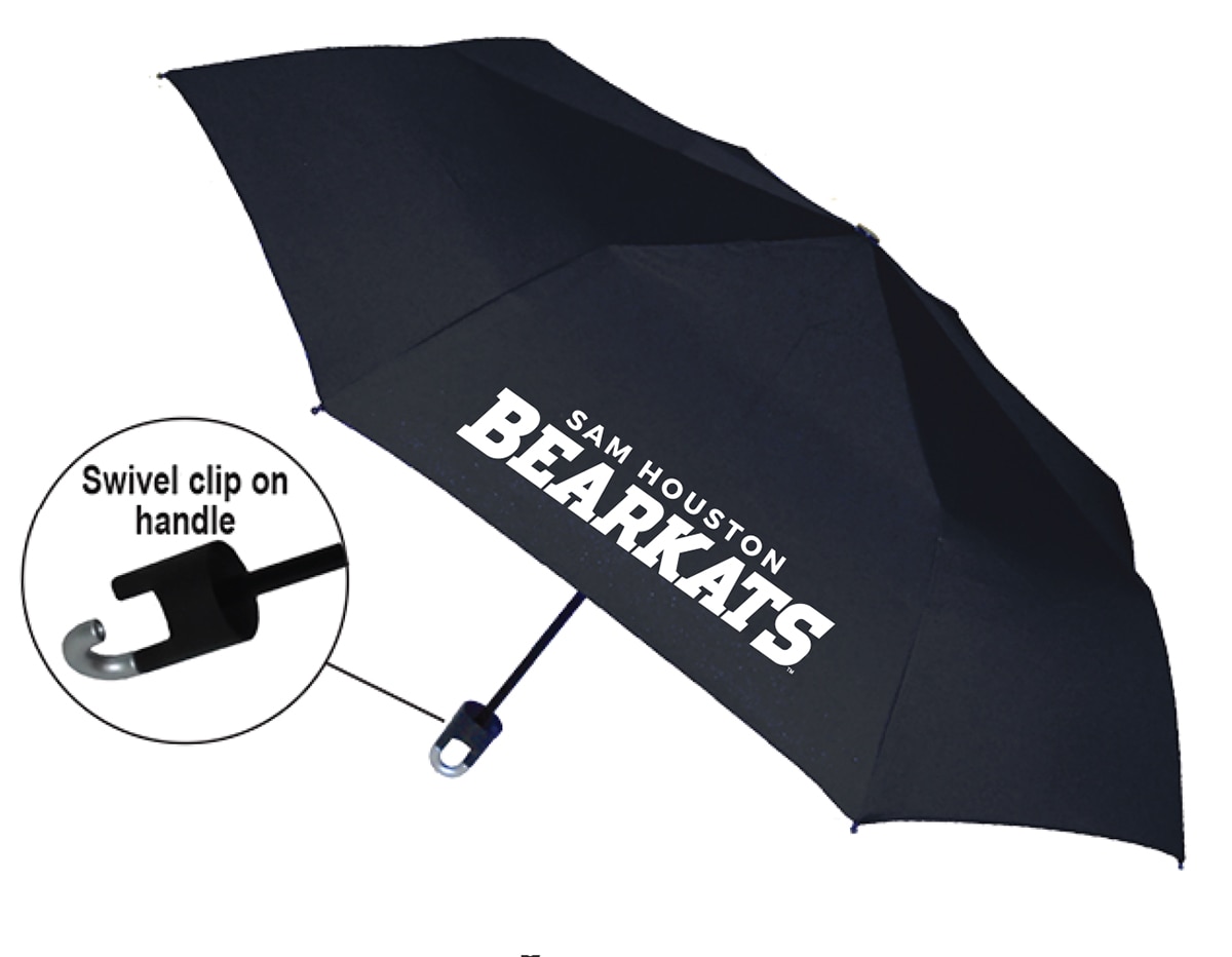 "Storm Clip" Mini Folding Emblematic Solid Umbrella 42" Coverage