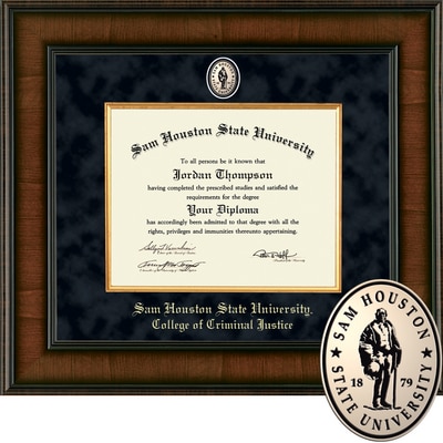 Church Hill Classics 11" x 14" Presidential Walnut College of Criminal Justice Diploma Frame