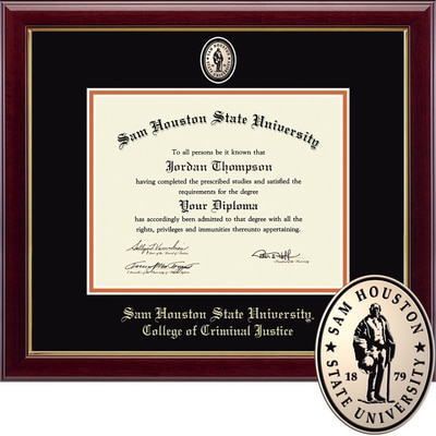 Church Hill Classics 11" x 14" Masterpiece Cherry College of Criminal Justice Diploma Frame