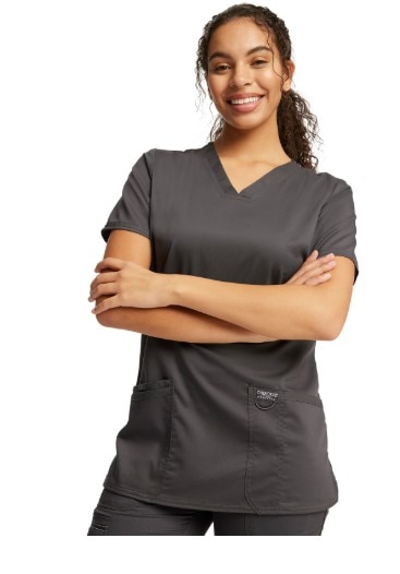 Female V-Neck Top with patch