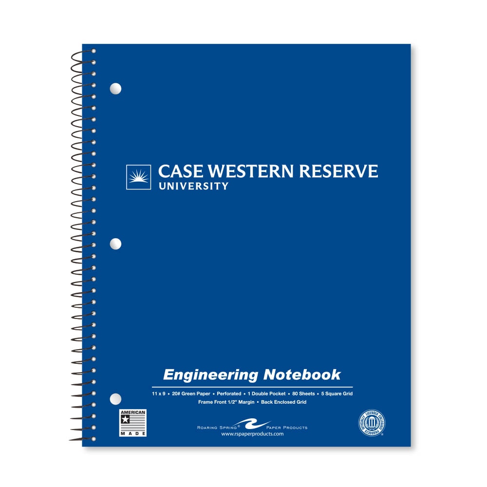School Spirit Engineering Notebook, Green Tint 20# Paper with 1 Double Pocket