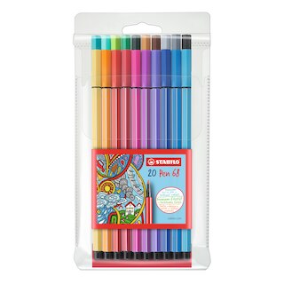 STABILO Pen 68 Wallet, 20-Color