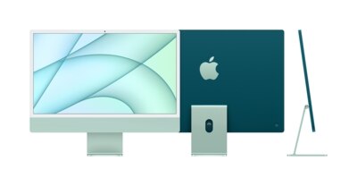 24 inch iMac with Retina 4 5K display  Apple M1 chip with 8core CPU and 8core GPU  512GB   Green