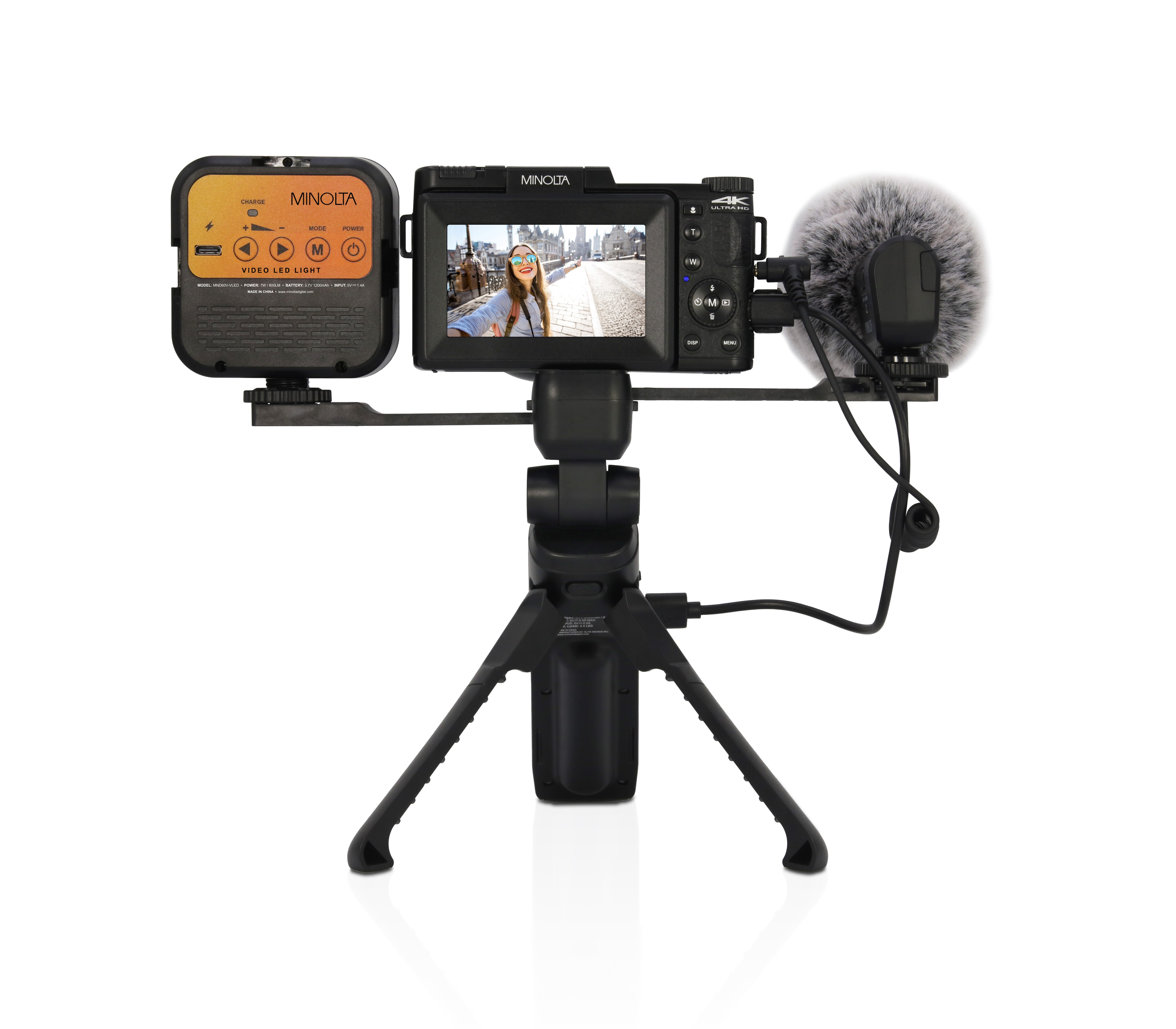 Minolta MND60V 4K Ultra HD 60MP Digital Camera w/ Content Creator & Vlogging Kit