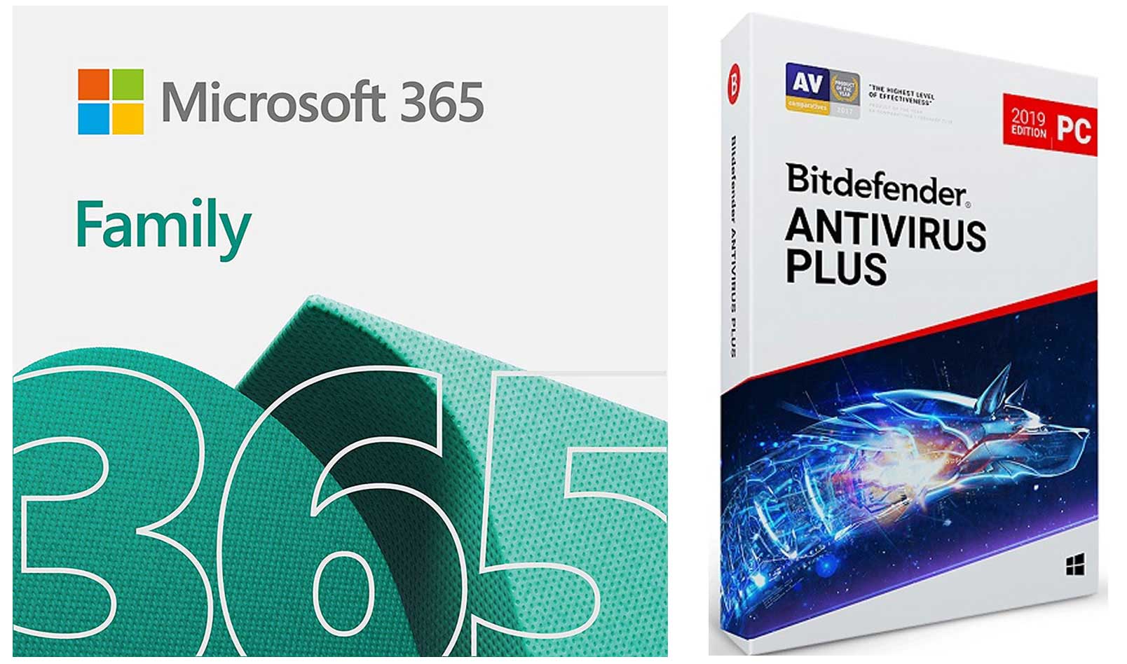 Microsoft 365 Family (6 Users) w/BitDefender AntiVirus for Windows - 1 Year Sub. (Download)