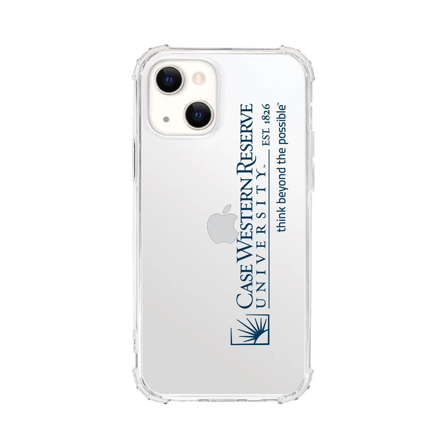 Case Western Reserve University Clear Tough Edge Phone Case, Classic V1 - iPhone 14