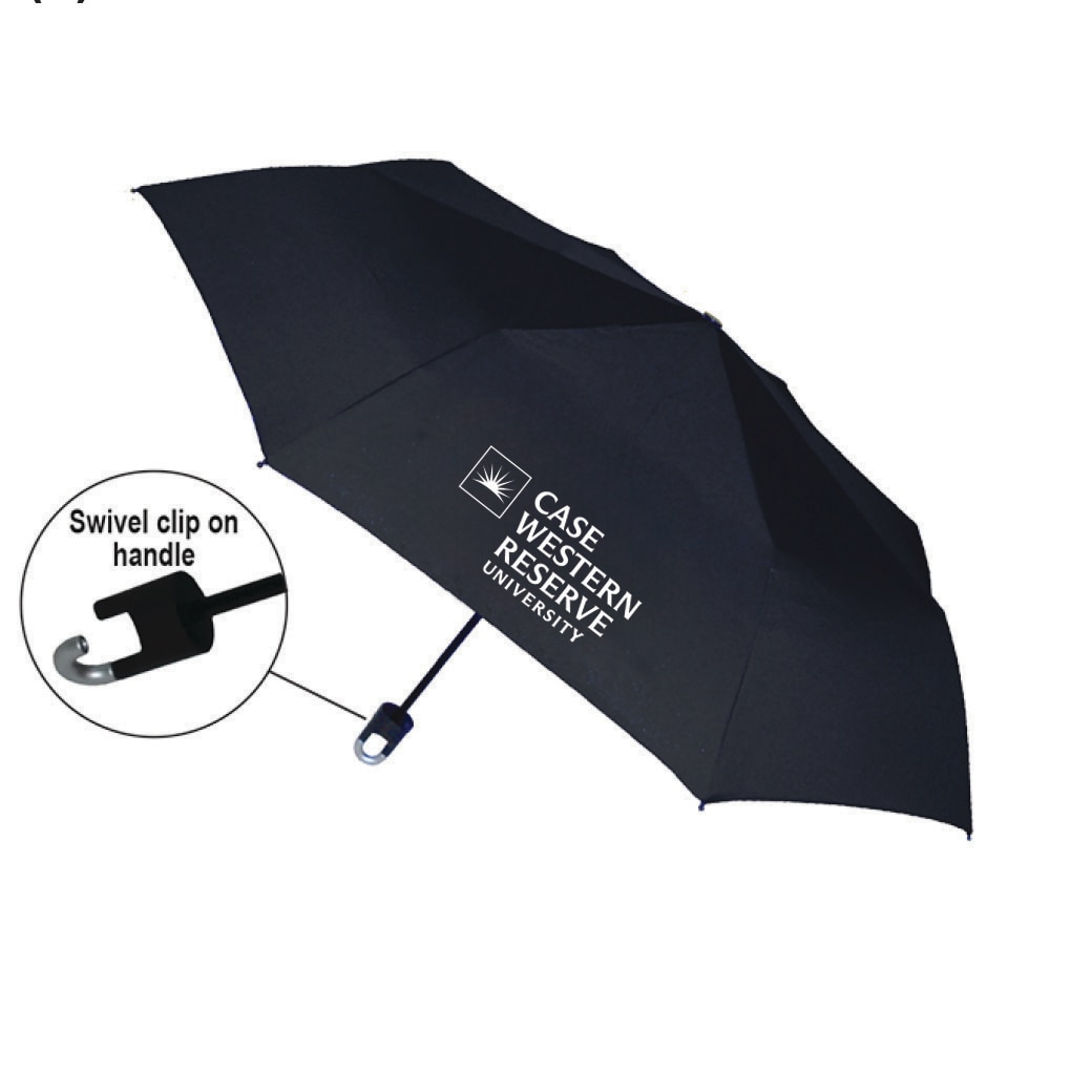 "Storm Clip" Mini Folding Emblematic Solid Umbrella 42" Coverage