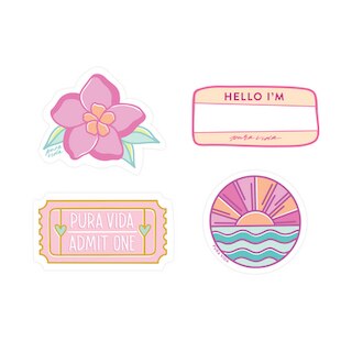 Sweet Girl Stickers - 4 Pack