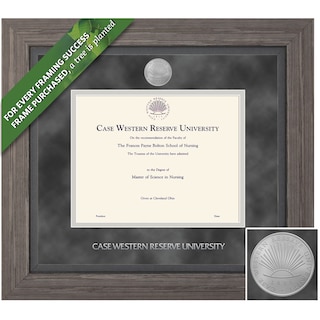 Framing Success 11 x 14 Greystone Silver Medallion Bachelors, Masters, PhD Diploma Frame