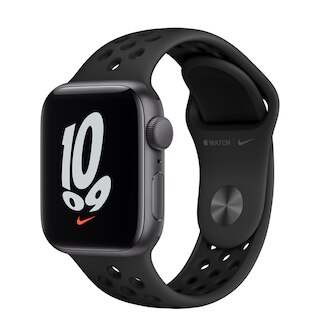 Apple Watch Nike SE GPS, 40mm Space Gray Aluminum Case with Anthracite/Black Nike Sport Band - Regular