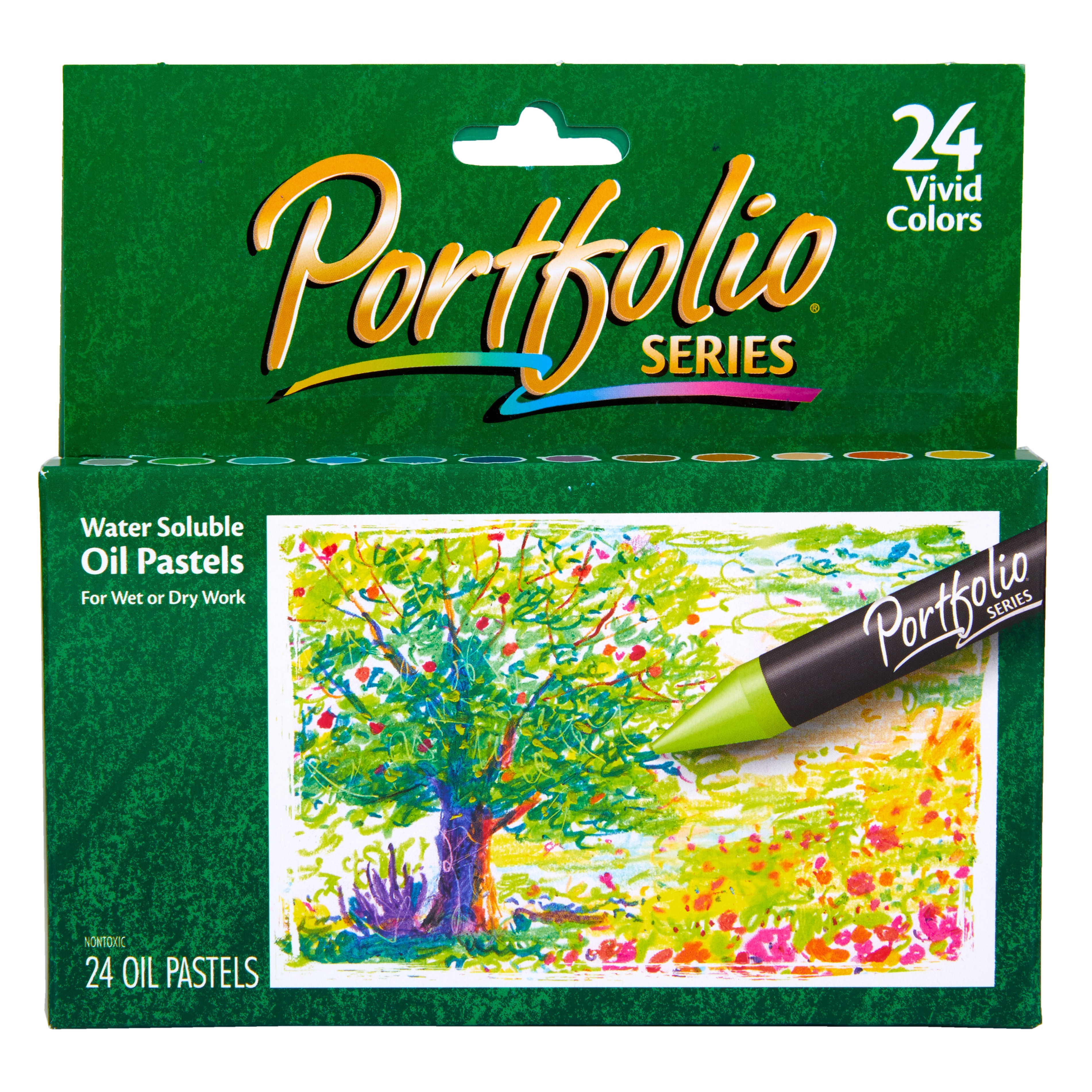 Crayola Portfolio Series Water-Soluble Oil Pastels, 24-Color Set