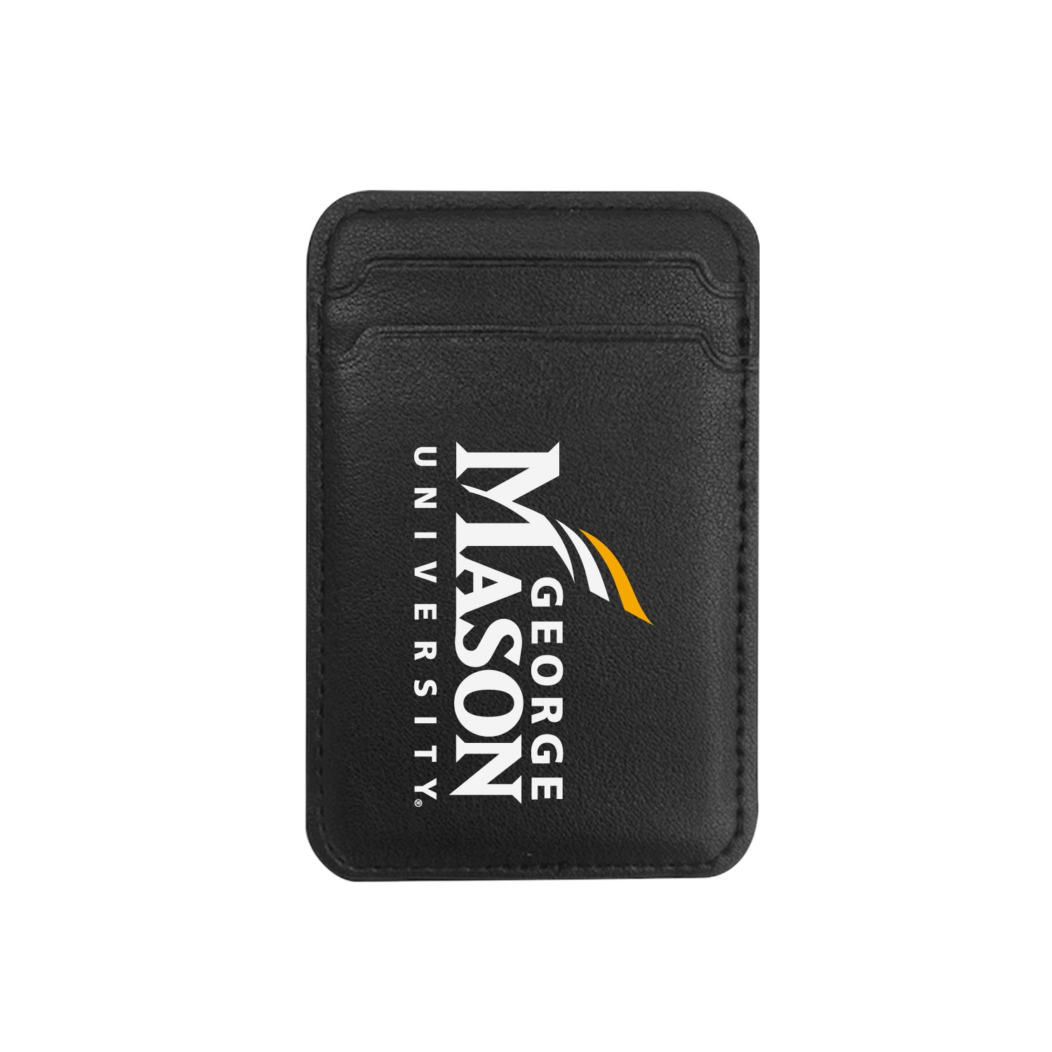 George Mason University - Leather Wallet Sleeve (Top Load, Mag Safe), Black, Classic V1