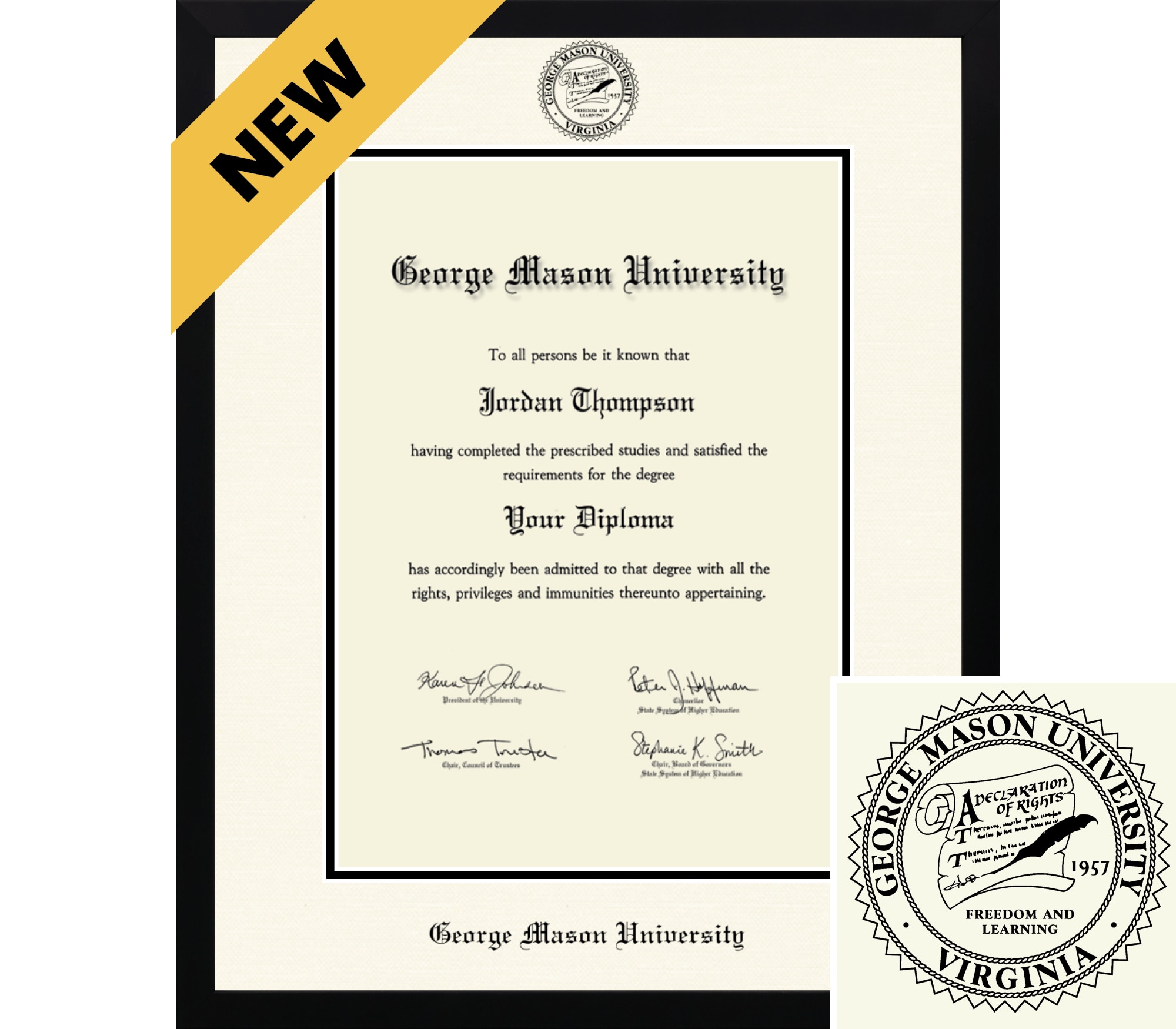 Church Hill Classics ICON 10x14 Black Diploma Frame