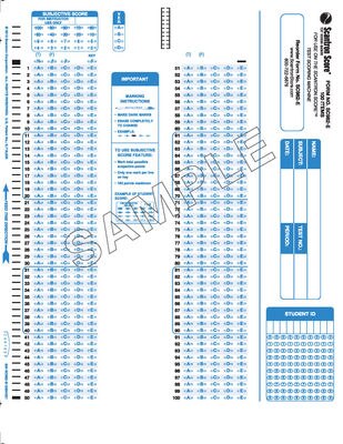 Scantron Form SC982   E