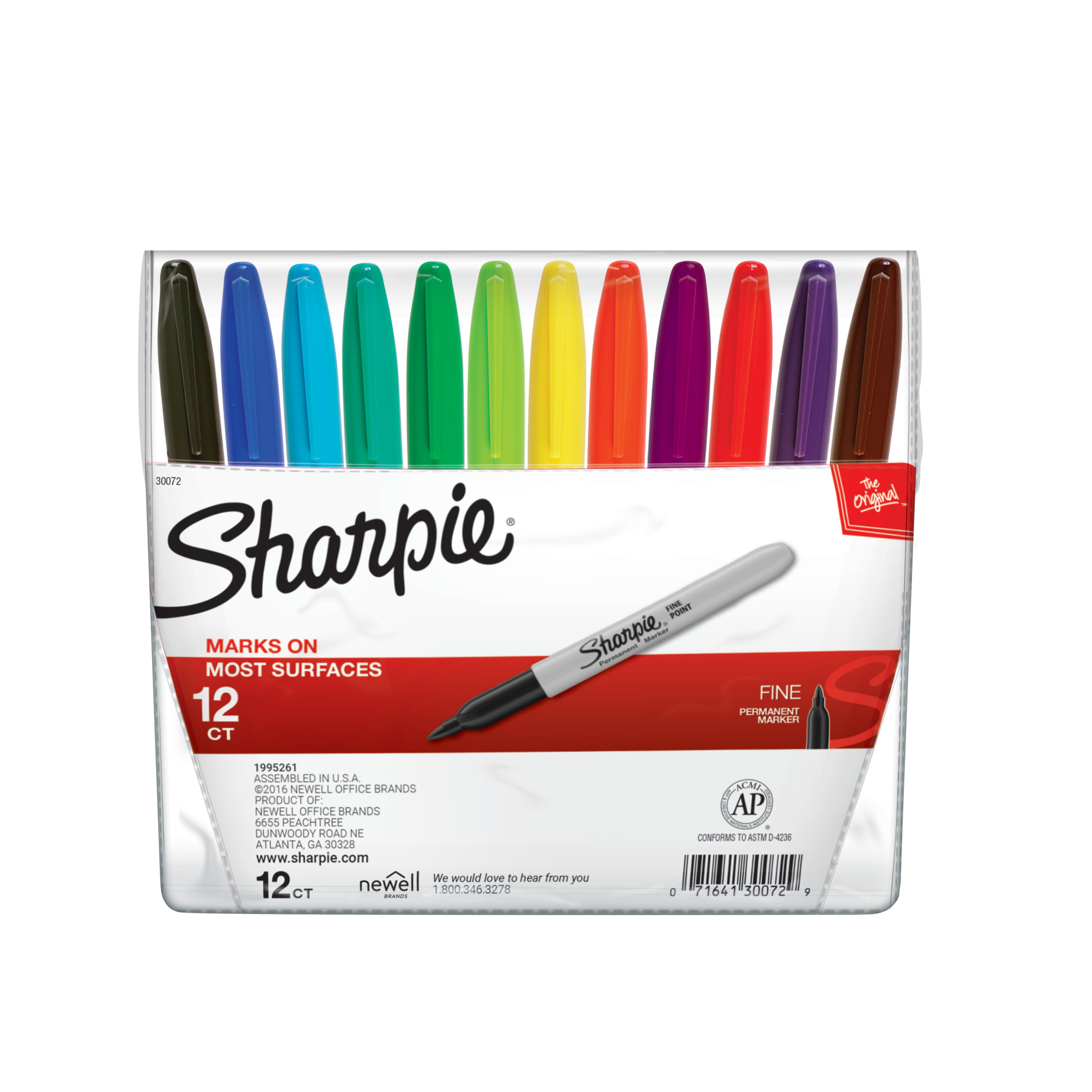 Sharpie Marker Set, Pouch, Fine, 12-Colors