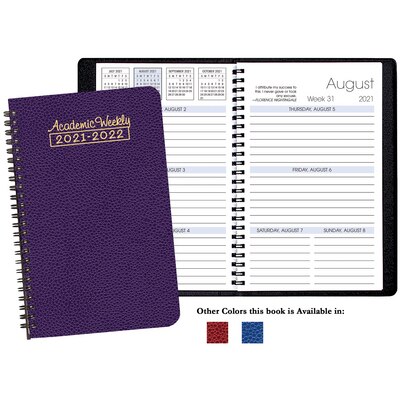 Weekly Appointment Planner 21-22, Assorted Colors, 8.5x5
