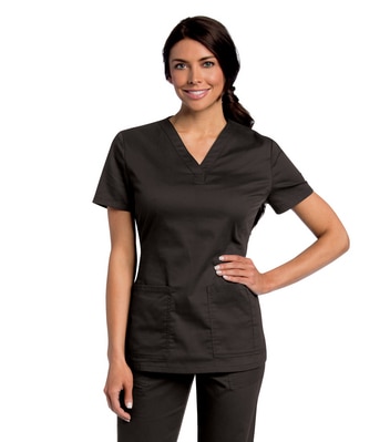 Landau All Day Women's 2-Pocket Y-Neck Scrub Top