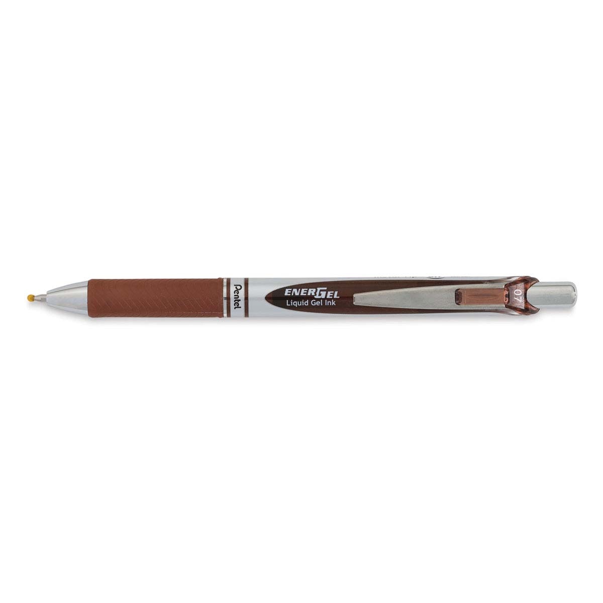 Energel RTX Medium Line Retractable 0.7mm Liquid Gel Pen Brown Ink