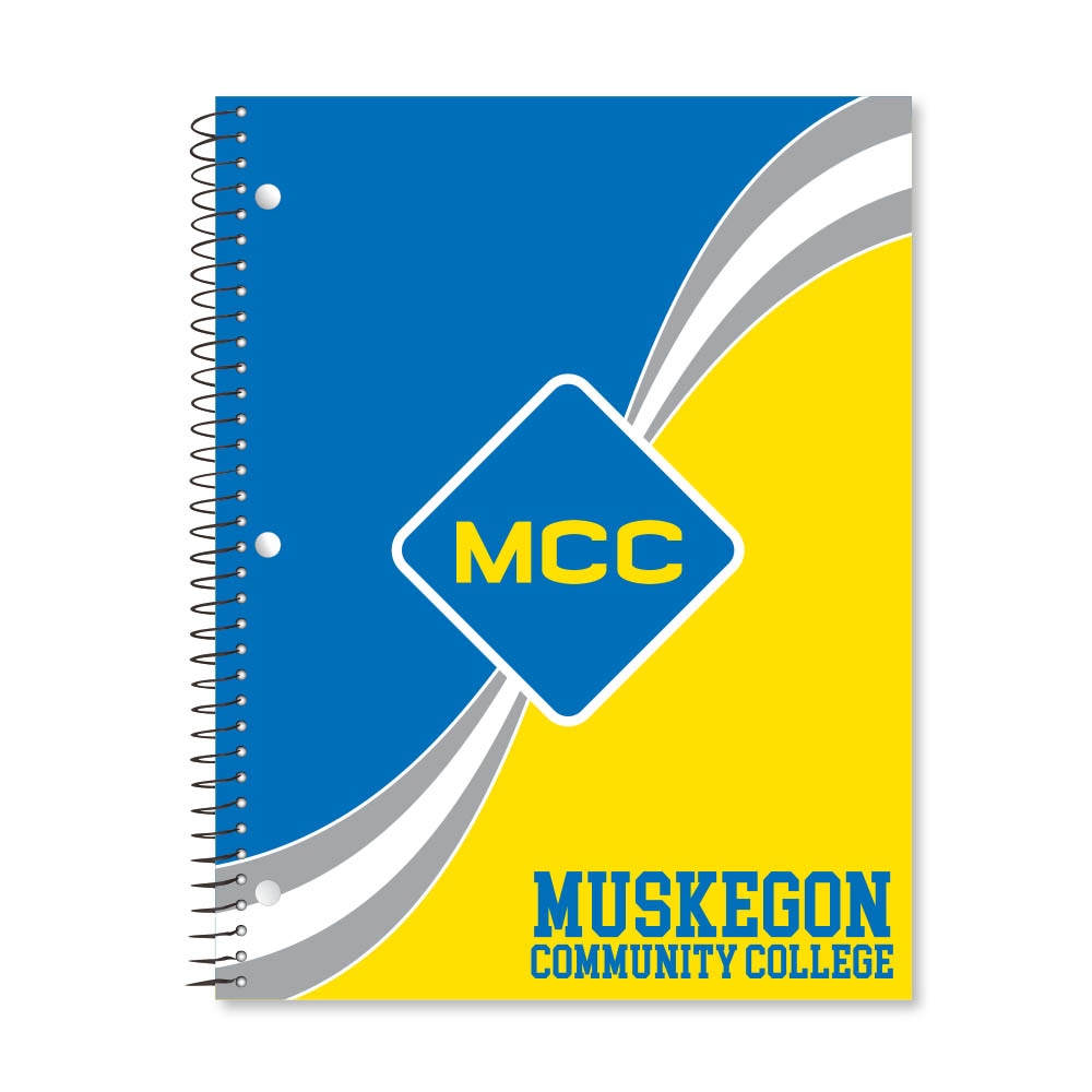 Digi Curve Divide 1 Subject 11"x8.5" 70 Count College Ruled Spiral Notebook