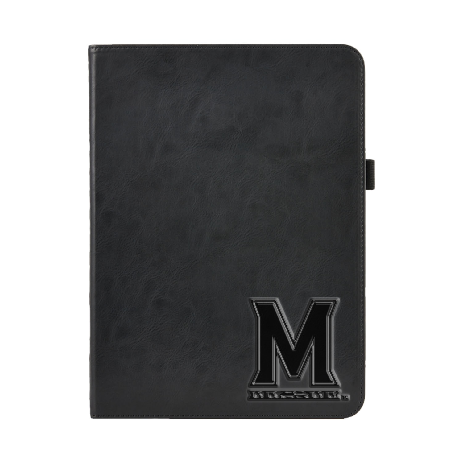 University of Maryland Black Leather Folio Tablet Case, Alumni V2 - iPad (9th gen)