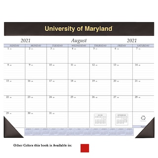 Imprinted Academic Year Desk Pad Calendar, 17x22 | University of Maryland College Park Bookstore