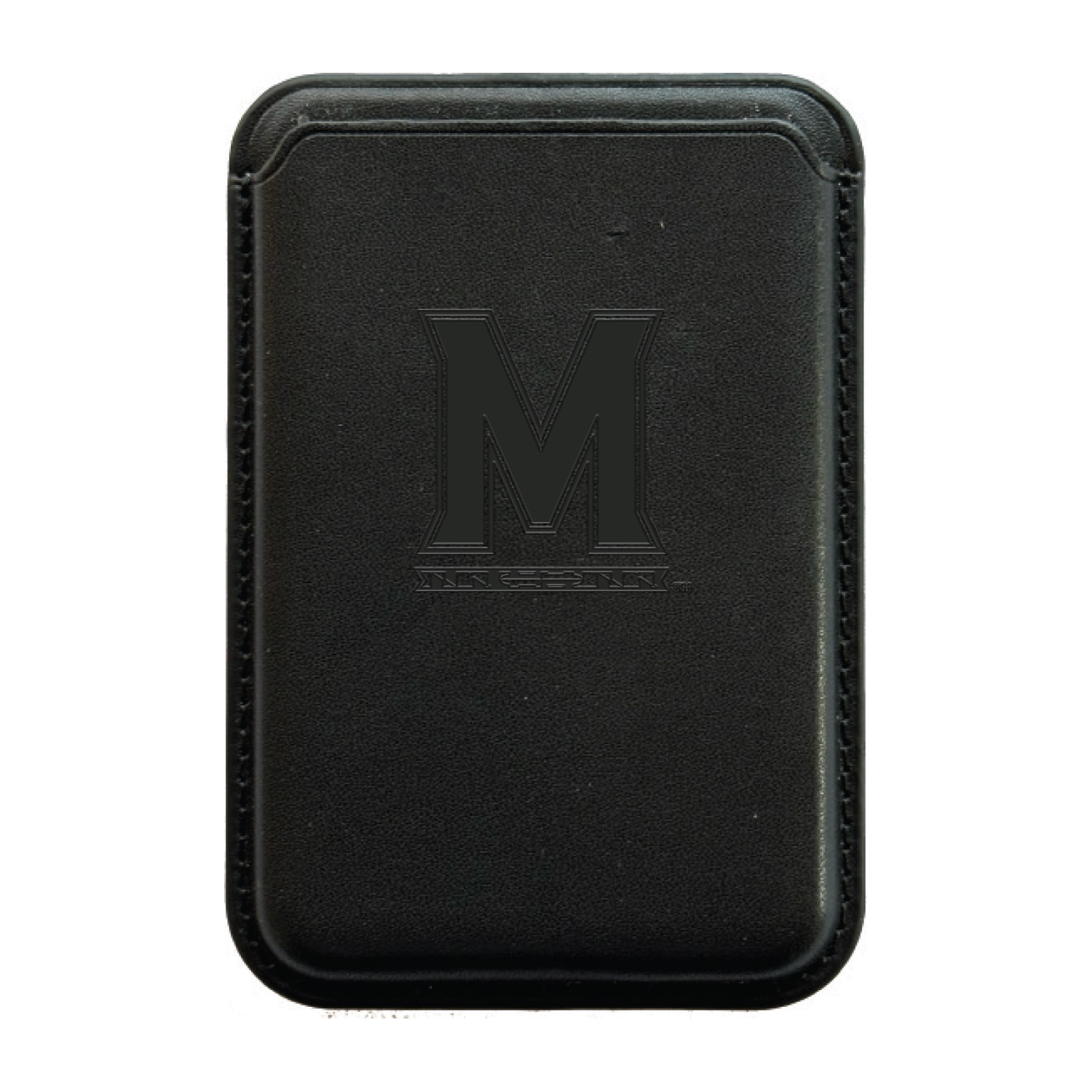 Monaco Leather Cellphone ID wallet with MagSafe Black