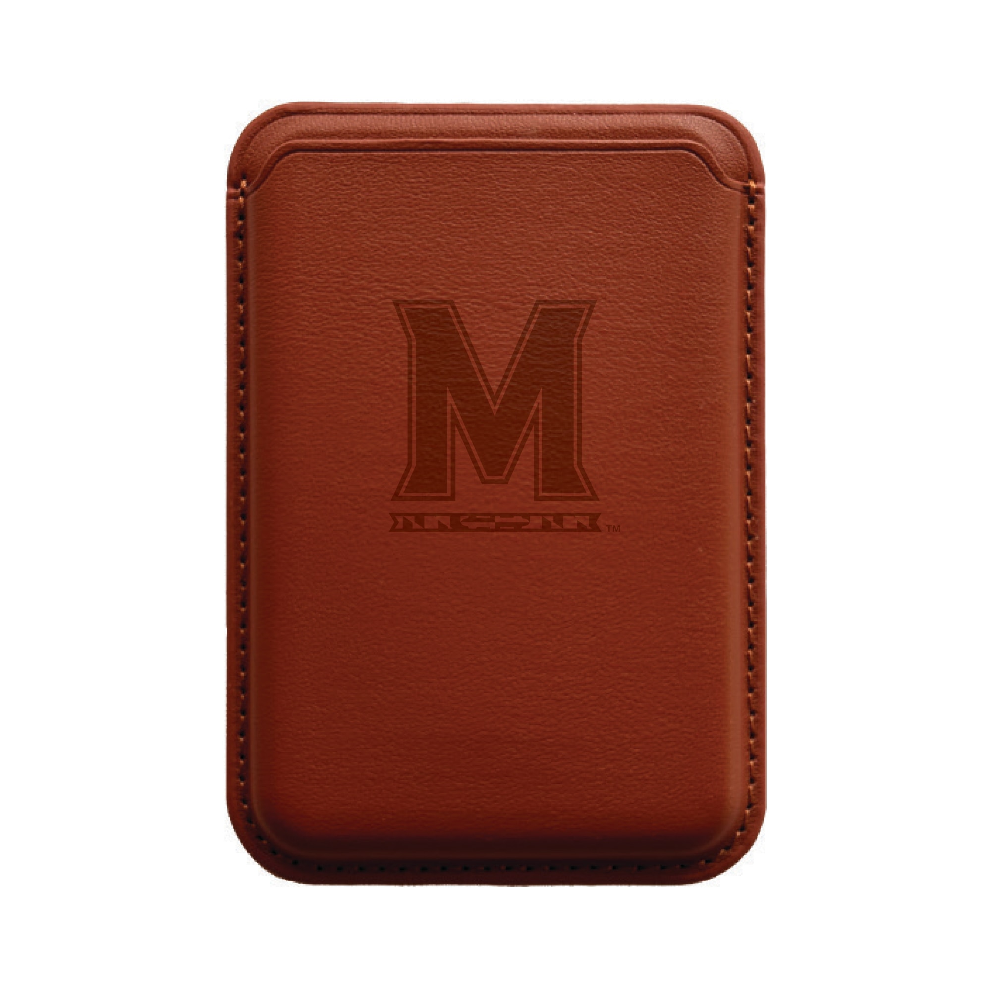 Monaco Leather Cellphone ID wallet with MagSafe Mahogany