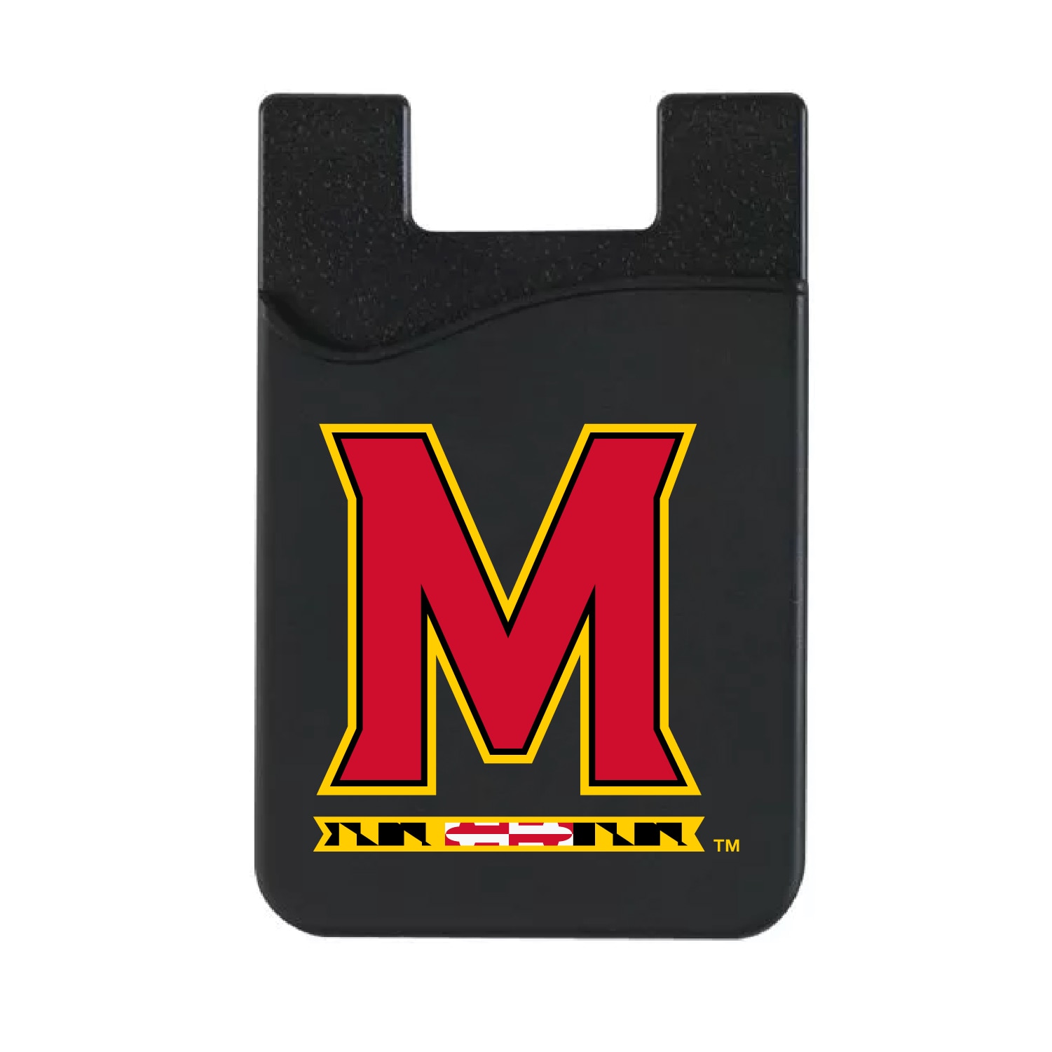 University of Maryland Leather Wallet Sleeve (Top Load), Black, Classic