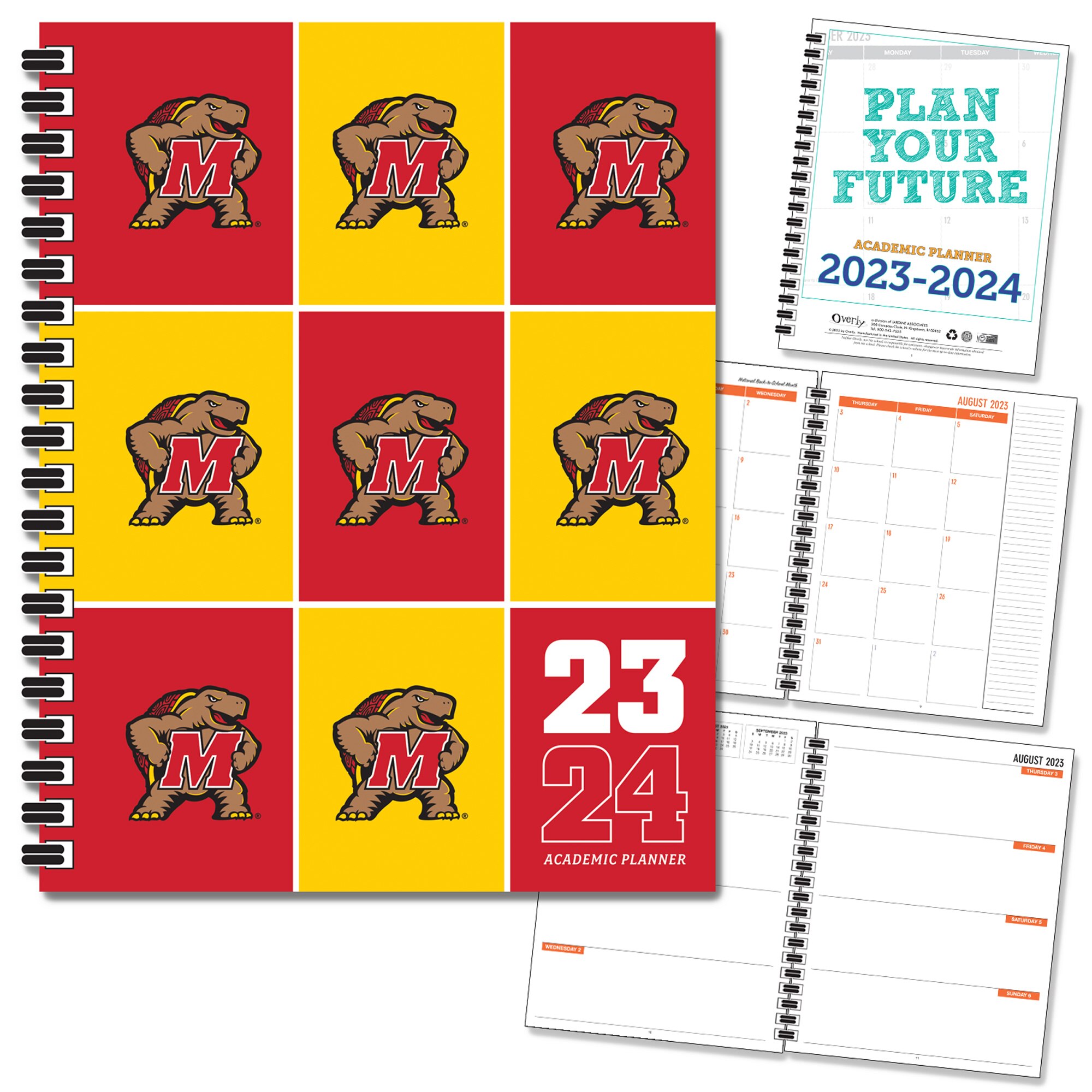 FY 24 Traditional Soft Touch Spot Varnish - Mascot Imprinted Planner 23-24 AY 7x9