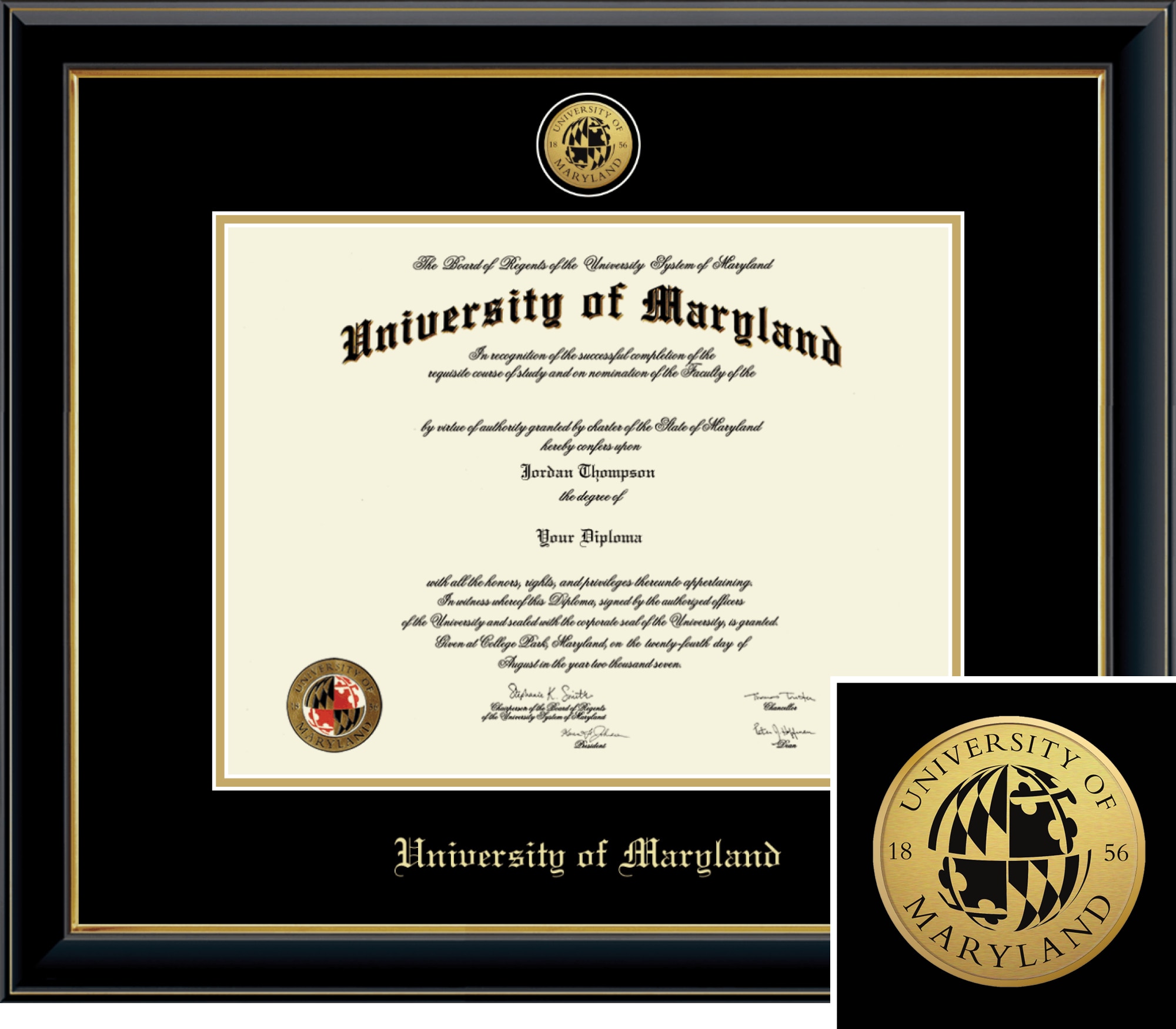 Church Hill Classics Onyx 13x17 Black Diploma Frame