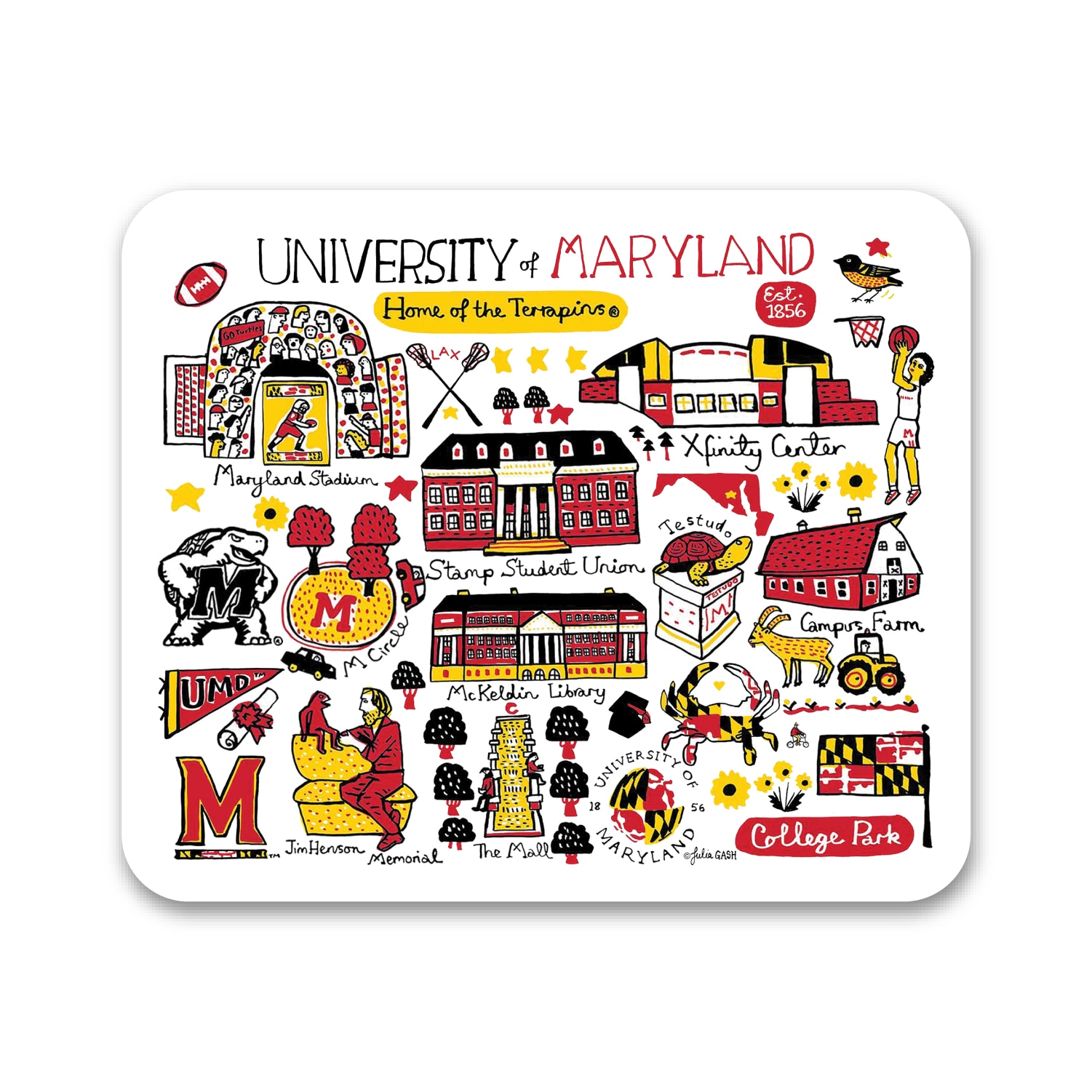 University of Maryland JG, Mousepad, Cityscape