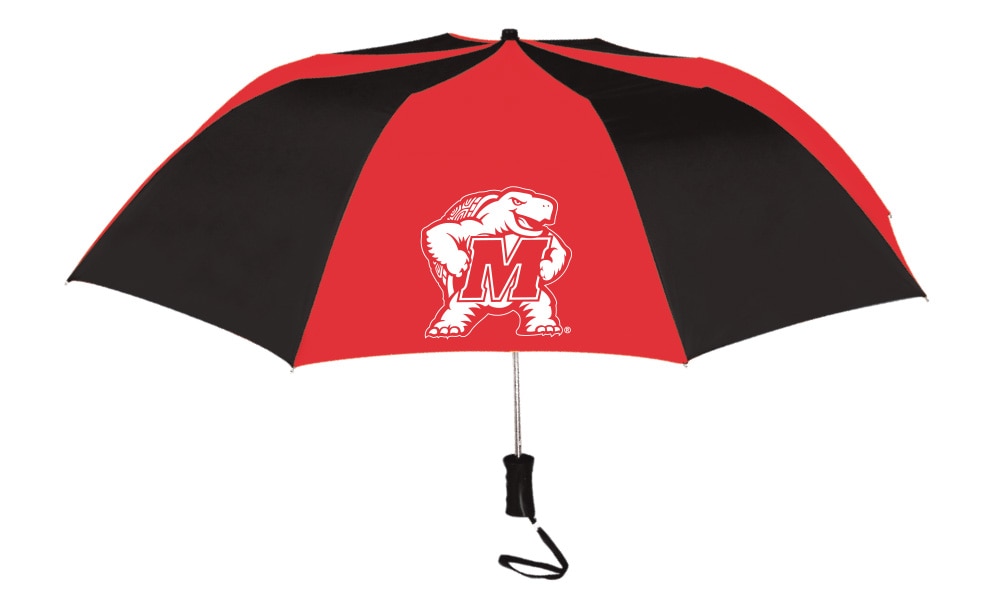 University of Maryland "The Sport" 2-Tone Emblematic Umbrella Automatic Folding 48" Coverage