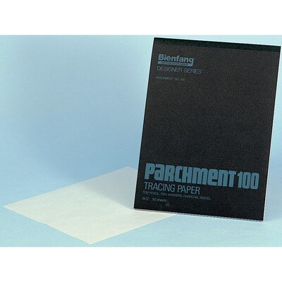 Bienfang Parchment 100 Tracing Paper Pad, 50 Sheets, 9" x 12"
