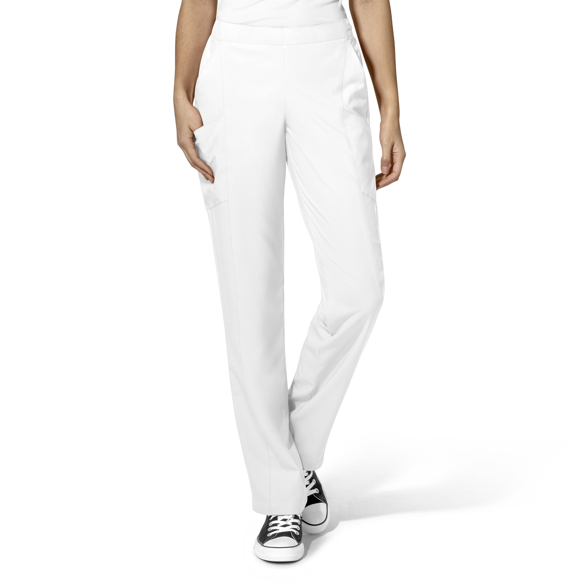 WonderWink W123 Women's Flat Front Double Cargo Scrub Pant, 5155