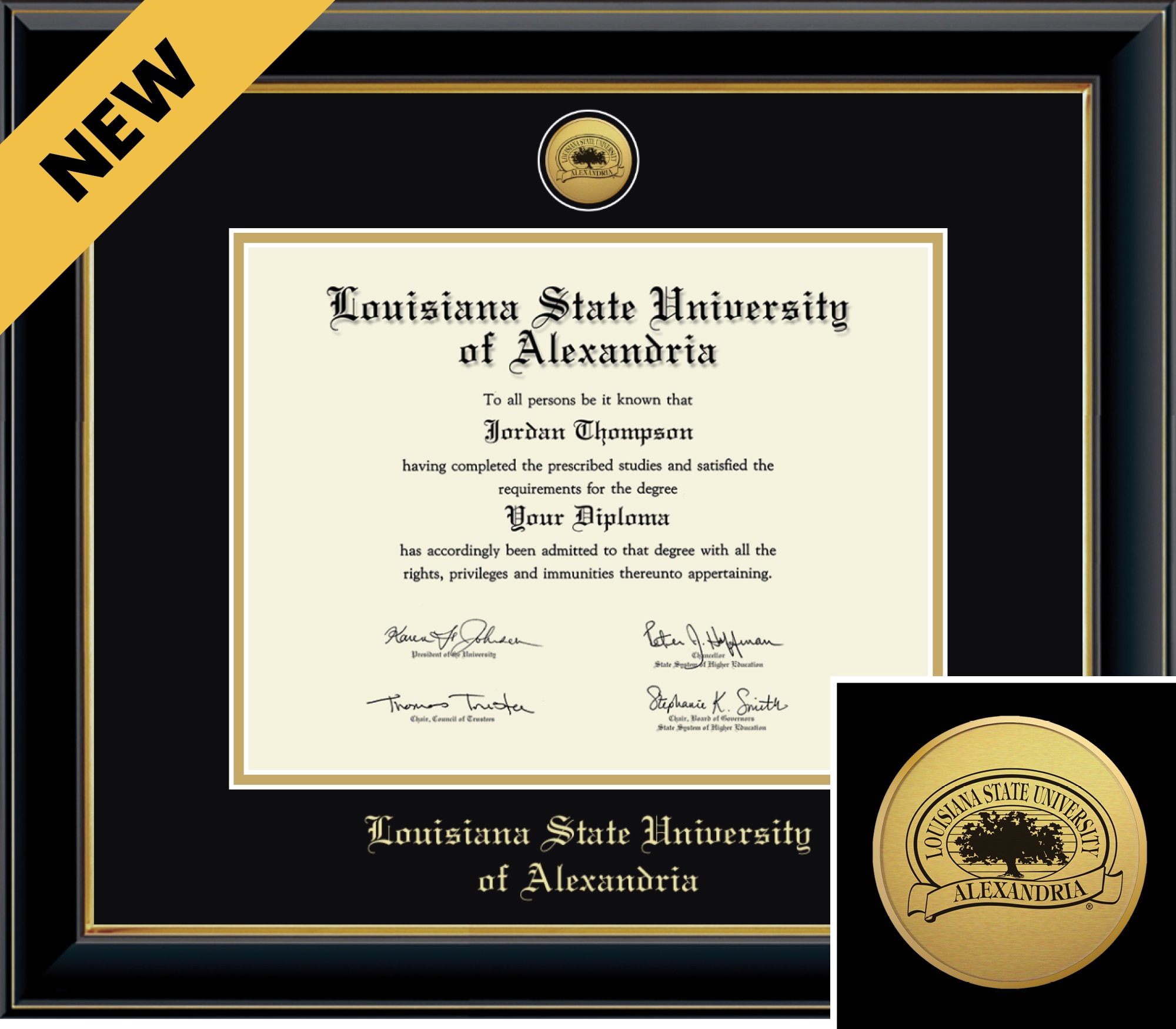 Church Hill Classics Onyx 8.5x11 Black Diploma Frame