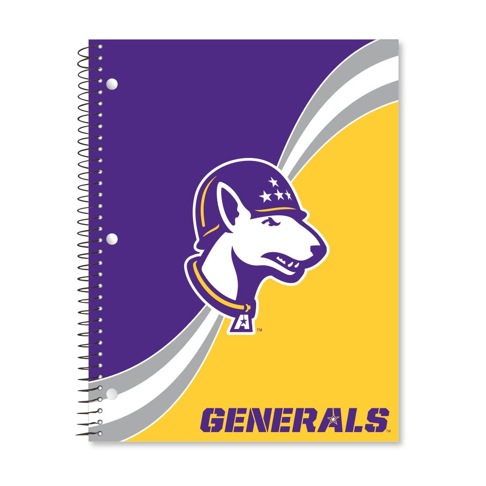 Digi Curve Divide 1 Subject 11"x8.5" 70 Count College Ruled Spiral Notebook