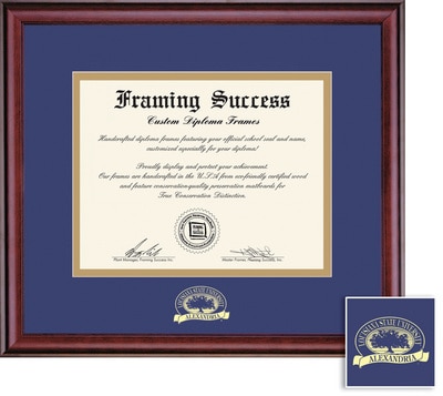 Framing Success 8.5 x 11 Classic Gold Emb School Name Bachelors Diploma Frame