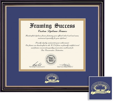 Framing Success 8.5 x 11 Prestige Gold Emb School Name Bachelors Diploma Frame