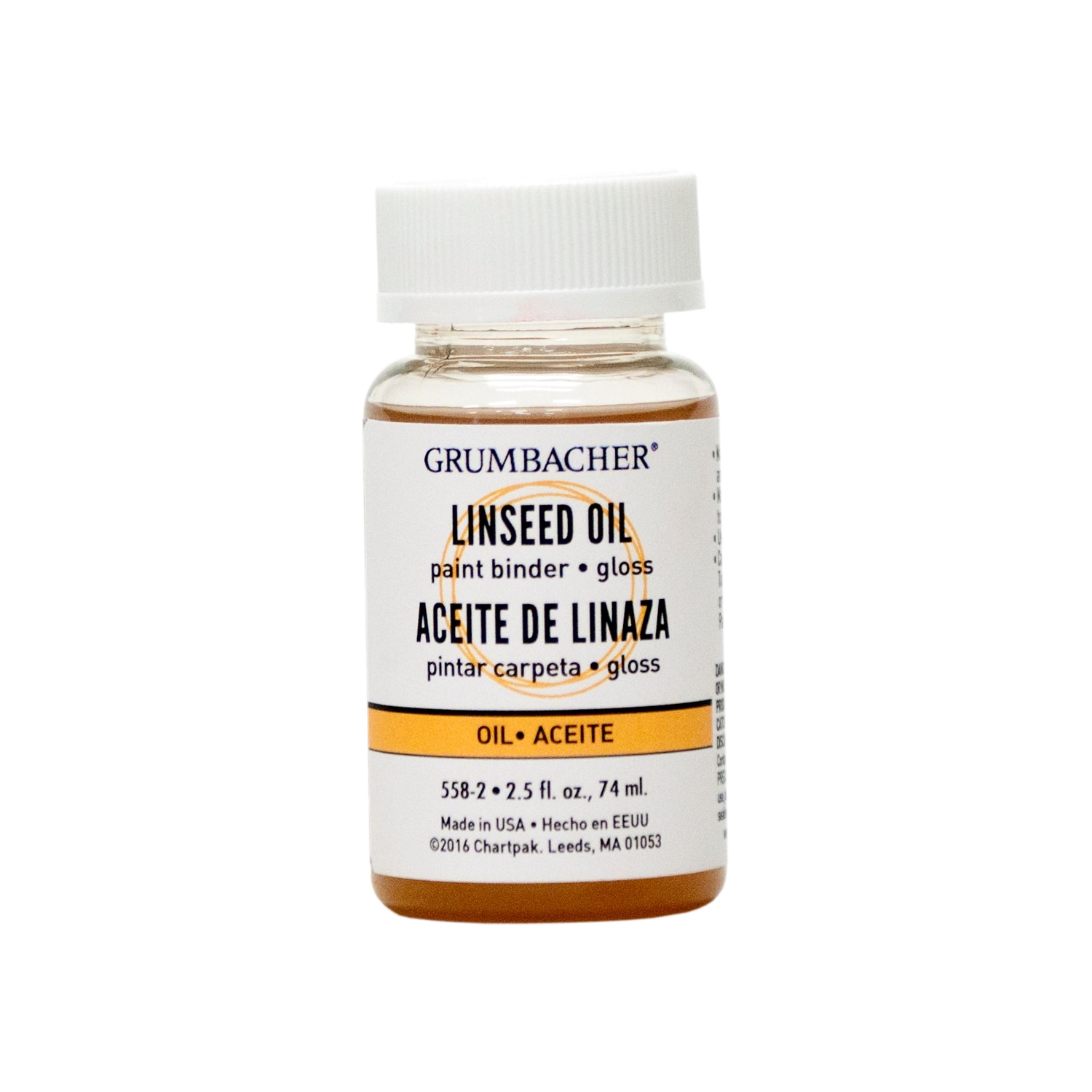 Grumbacher Linseed Oil, 2 oz.