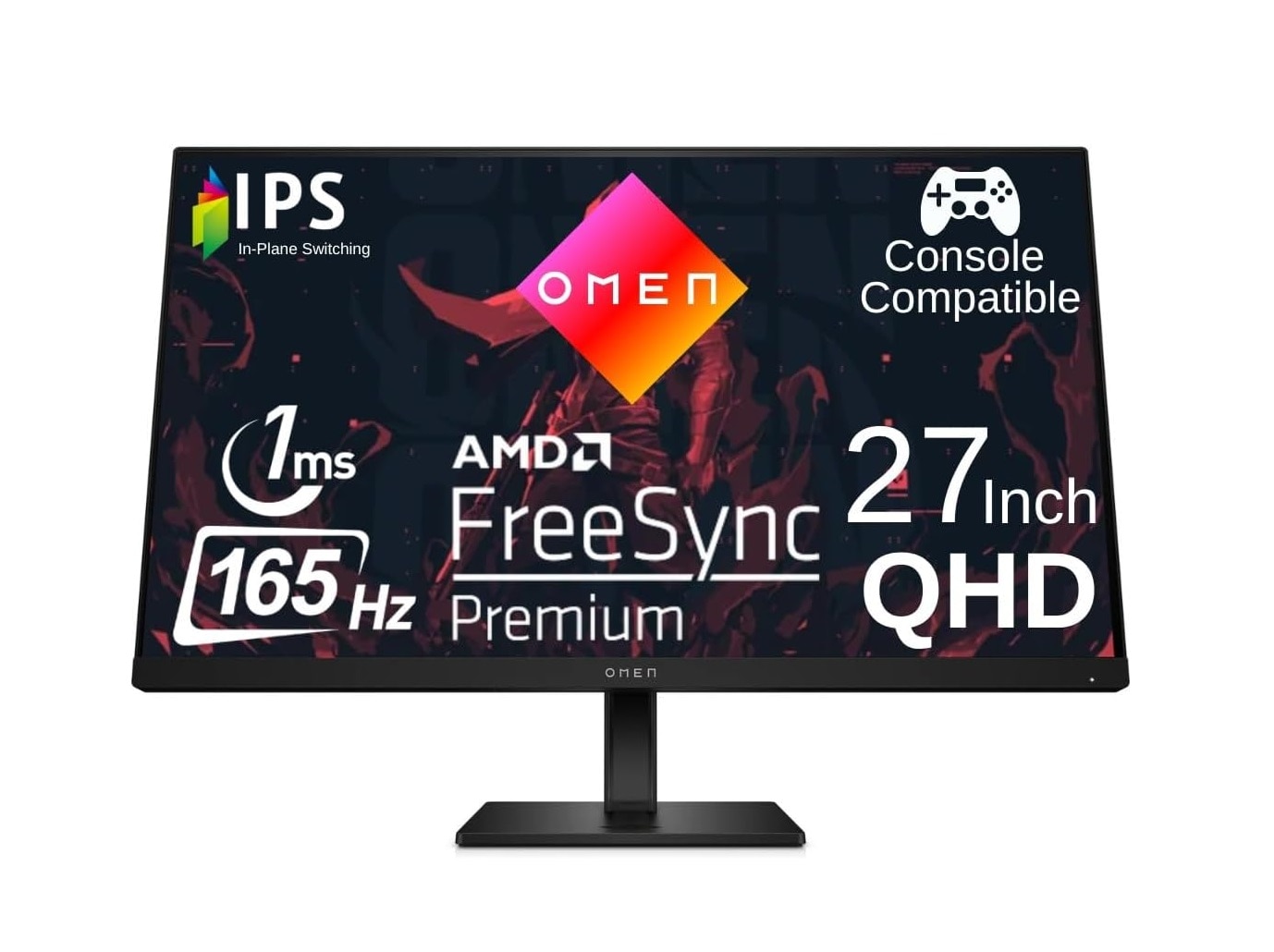 HP OMEN 27q 27 inch QHD 165Hz Gaming Monitor University of the