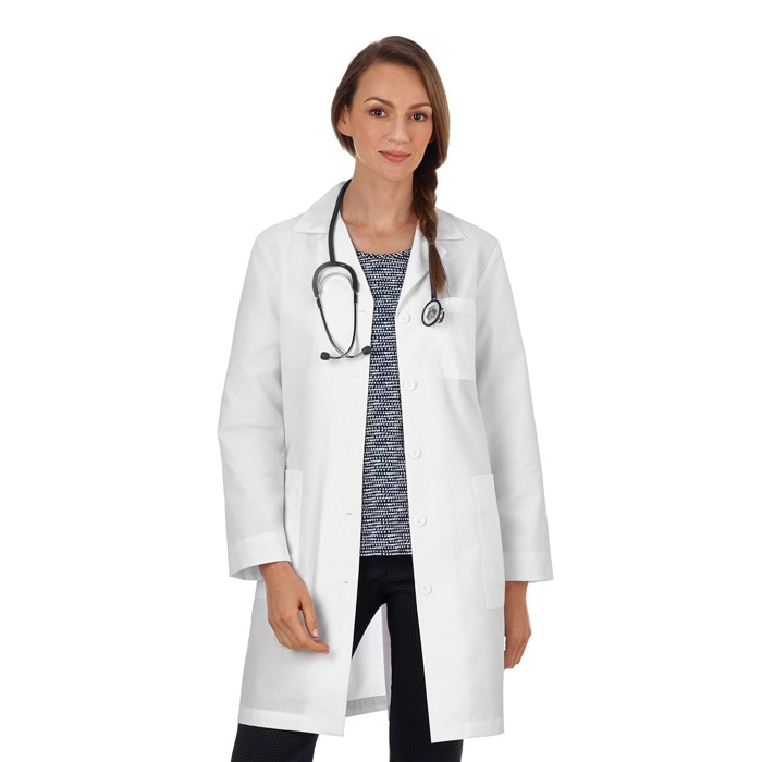 Ladies 28" Labcoat + DPT Sew-on Patch + Cumberland Univ Logo + 2L Emb