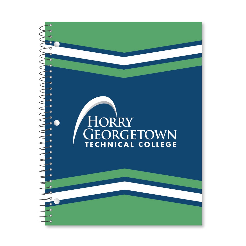 Digi Color Warp 1 Subject 11"x8.5" 70 Count College Ruled Spiral Notebook