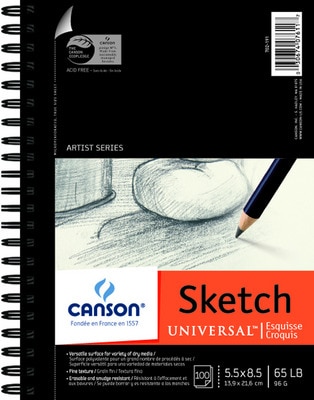 Canson Universal Heavy-Weight Sketch Pad,  14" x 17"